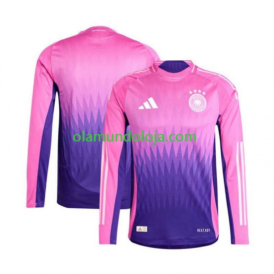 Camisola Alemanha Homem Equipamento Segundo Euro 2024 Manga Comprida